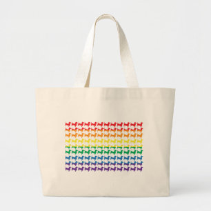 Gay Pride Rainbow Dachshunds Grote Tote Bag
