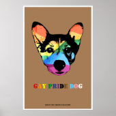 Gay Pride Rainbow Dog Poster (Voorkant)