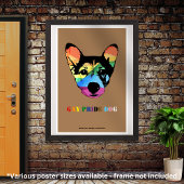 Gay Pride Rainbow Dog Poster
