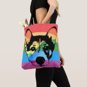 Gay Pride Rainbow Dog Tote Bag (Dichtbij)
