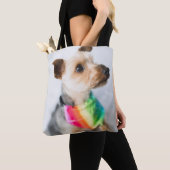 Gay Pride Rainbow Dog | Yorkshire Terrier Tote Bag (Dichtbij)