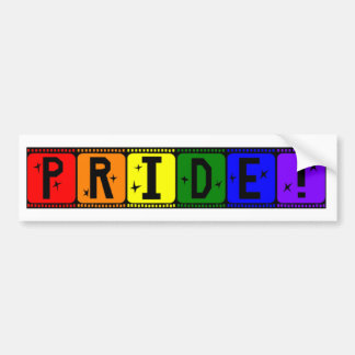 Gay Pride Rainbow Filmstrip Bumpersticker