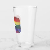 Gay Pride Rainbow Flag Aangepaste tekst Glas (Links)