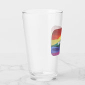 Gay Pride Rainbow Flag Aangepaste tekst Glas (Rechts)