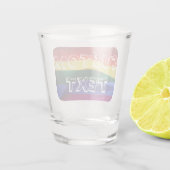 Gay Pride Rainbow Flag Aangepaste tekst Shot Glas (Achterkant)