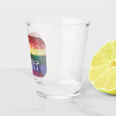 Gay Pride Rainbow Flag Aangepaste tekst Shot Glas (Rechts)