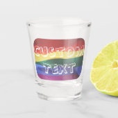 Gay Pride Rainbow Flag Aangepaste tekst Shot Glas (Voorkant)