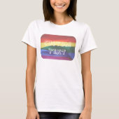 Gay Pride Rainbow Flag Aangepaste tekst T-shirt (Voorkant)