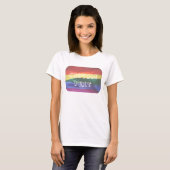 Gay Pride Rainbow Flag Aangepaste tekst T-shirt (Voorkant volledig)