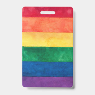 Gay Pride Rainbow Flag Badge