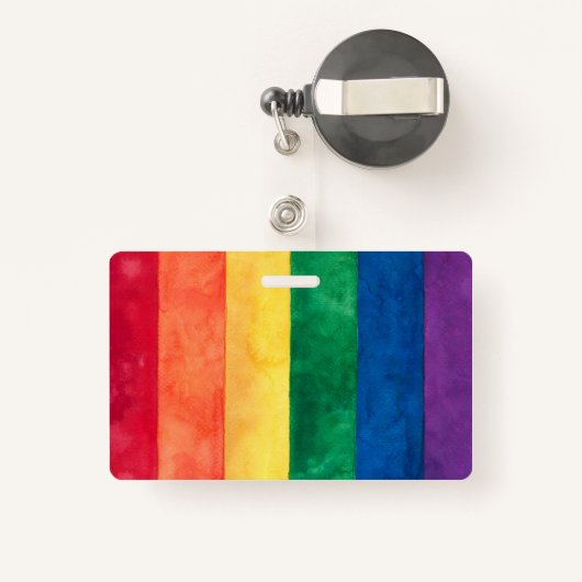 Gay Pride Rainbow Flag Badge (Achterkant met intrekbare)