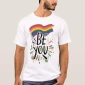 Gay Pride Rainbow Flag Ben jij T-shirt (Voorkant)