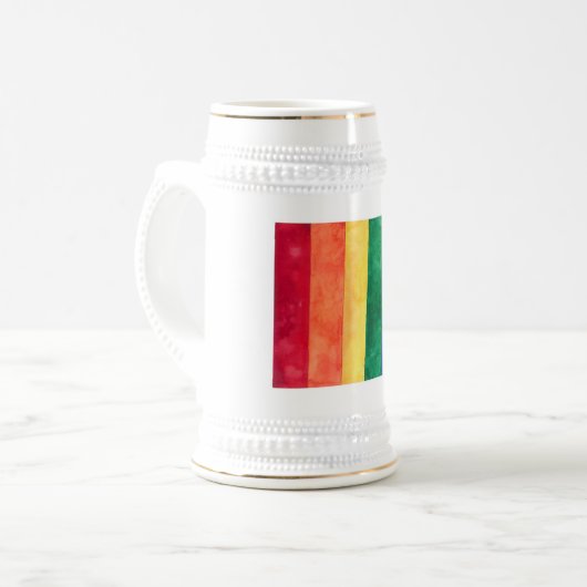 Gay Pride Rainbow Flag Bierpul (Voorkant links)