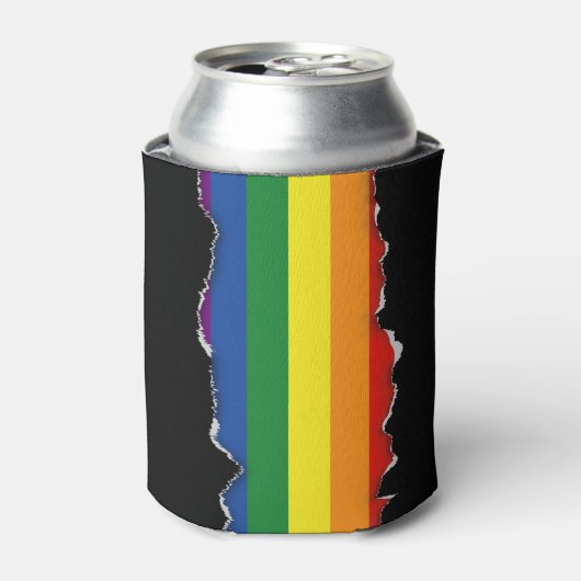 Gay pride Rainbow Flag Blikjeskoeler (Blikje Voorkant)
