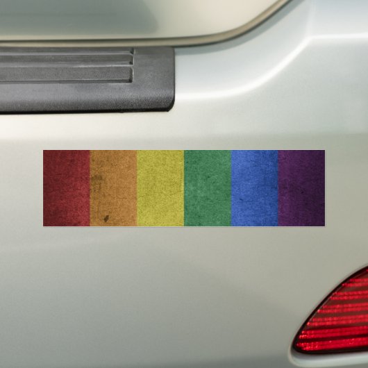 Gay Pride Rainbow Flag Bumpersticker (Op auto)