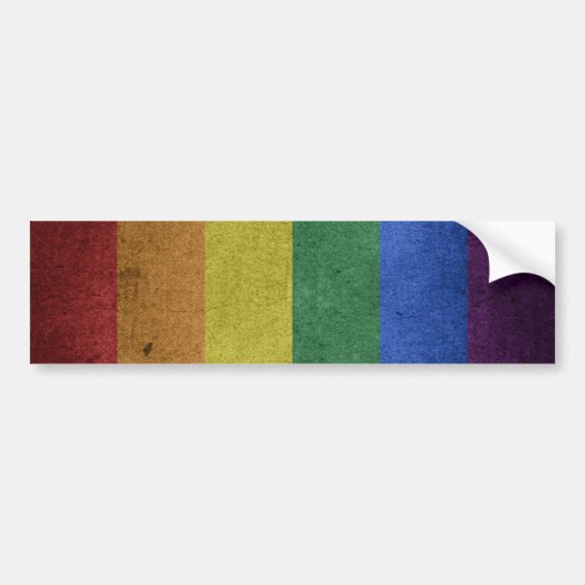 Gay Pride Rainbow Flag Bumpersticker (Voorkant)