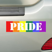 Gay Pride Rainbow Flag Bumpersticker (Op auto)