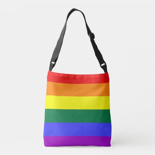 Gay Pride Rainbow Flag Crossbody Tas (Achterkant)