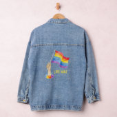 Gay Pride Rainbow Flag Denim jas voor dames Denim Jacket (Hangar)