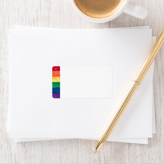 Gay Pride Rainbow Flag Etiket (Insitu)