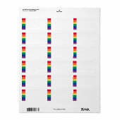 Gay Pride Rainbow Flag Etiket (Full Sheet)