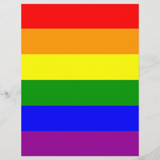 Gay Pride Rainbow Flag Flyer (Achterkant)