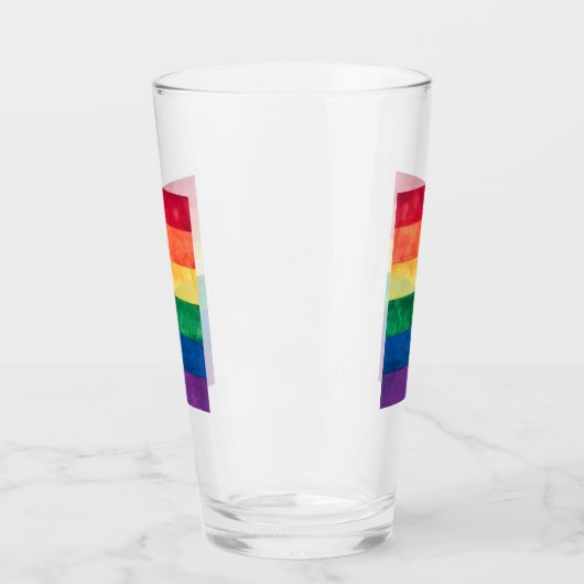 Gay Pride Rainbow Flag Glas (Links)