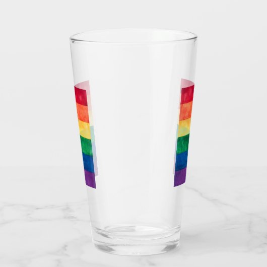 Gay Pride Rainbow Flag Glas (Rechts)