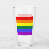Gay Pride Rainbow Flag Glas (Achterkant)