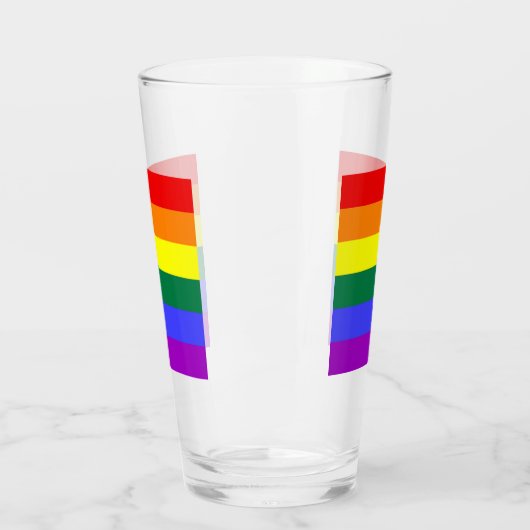 Gay Pride Rainbow Flag Glas (Links)