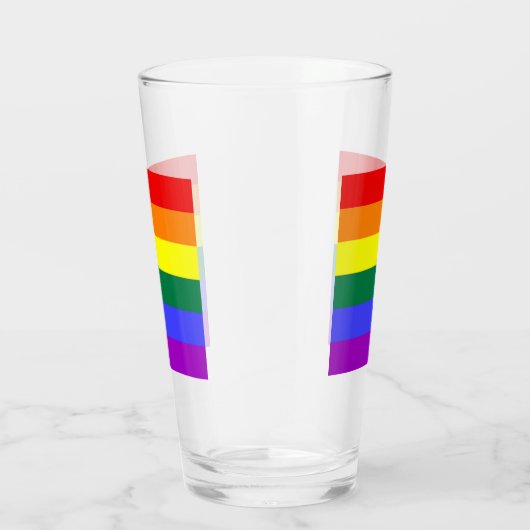 Gay Pride Rainbow Flag Glas (Rechts)