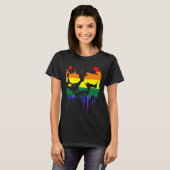 Gay Pride Rainbow Flag Halloween Skull Shirt (Voorkant volledig)