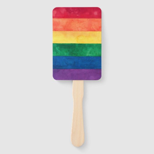 Gay Pride Rainbow Flag Handwaaier (Voorkant)