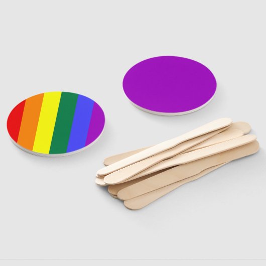 Gay Pride Rainbow Flag Handwaaier (Niet-gemonteerd)