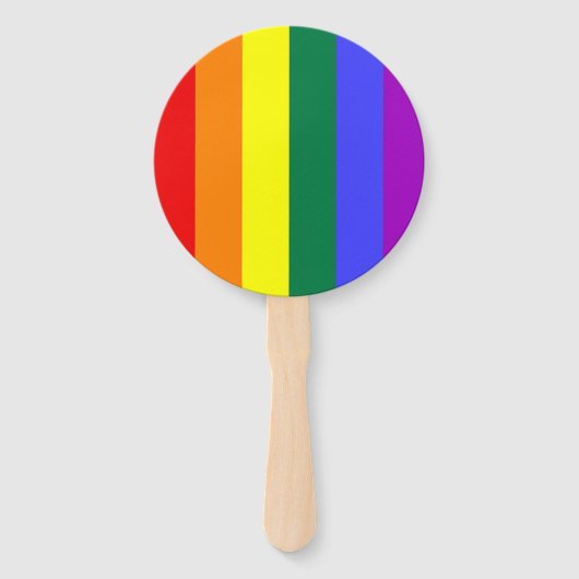 Gay Pride Rainbow Flag Handwaaier (Voorkant)