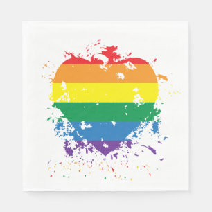Gay Pride Rainbow Flag Heart Servet