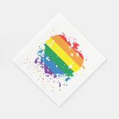 Gay Pride Rainbow Flag Heart Servet (Hoek)