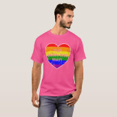 Gay Pride Rainbow Flag Heart Yup op deze manier T-shirt (Voorkant volledig)
