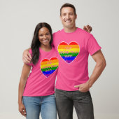 Gay Pride Rainbow Flag Heart Yup op deze manier T-shirt (Unisex)