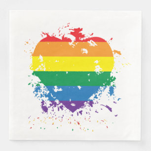 Gay Pride Rainbow Flag Hearts Servet