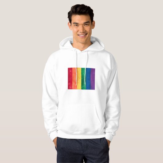 Gay Pride Rainbow Flag Hoodie (Voorkant volledig)