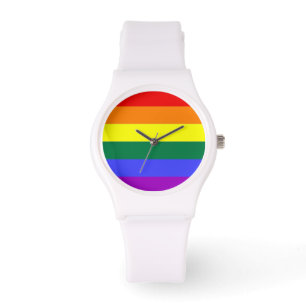 Gay Pride Rainbow Flag Horloge