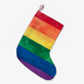 Gay Pride Rainbow Flag Kleine Kerstsok (Voorkant (Hangend))