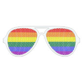Gay Pride Rainbow Flag LGBT Aviator Zonnebril (Voorkant)