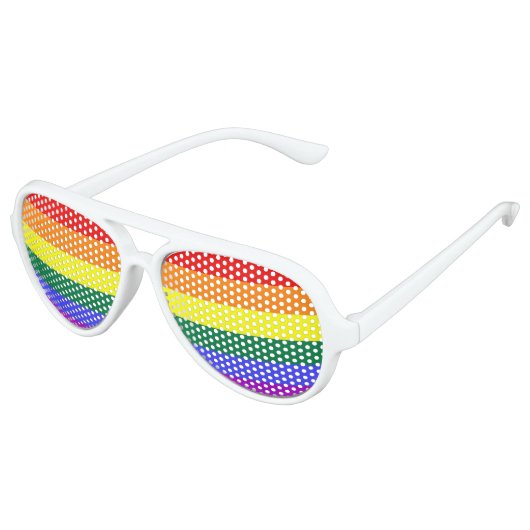 Gay Pride Rainbow Flag LGBT Aviator Zonnebril (Gekanteld)