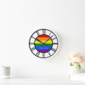 Gay Pride Rainbow Flag LGBT - Gepersonaliseerd Ronde Klok (Huis)