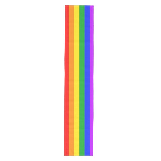 Gay Pride Rainbow Flag LGBT Tafelloper (Voorkant)