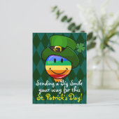 Gay Pride Rainbow Flag met St. Patrick's Day Pet Briefkaart (Staand voorkant)