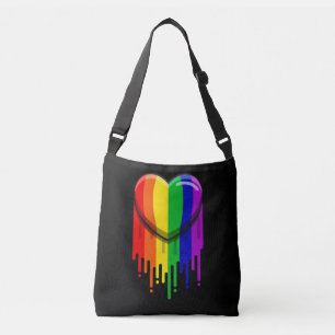 Gay pride Rainbow Flag Mustache LGBT Crossbody Tas