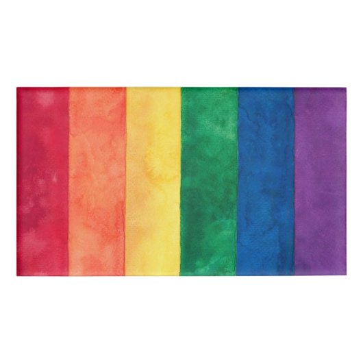 Gay Pride Rainbow Flag Naambadge (Voorkant)